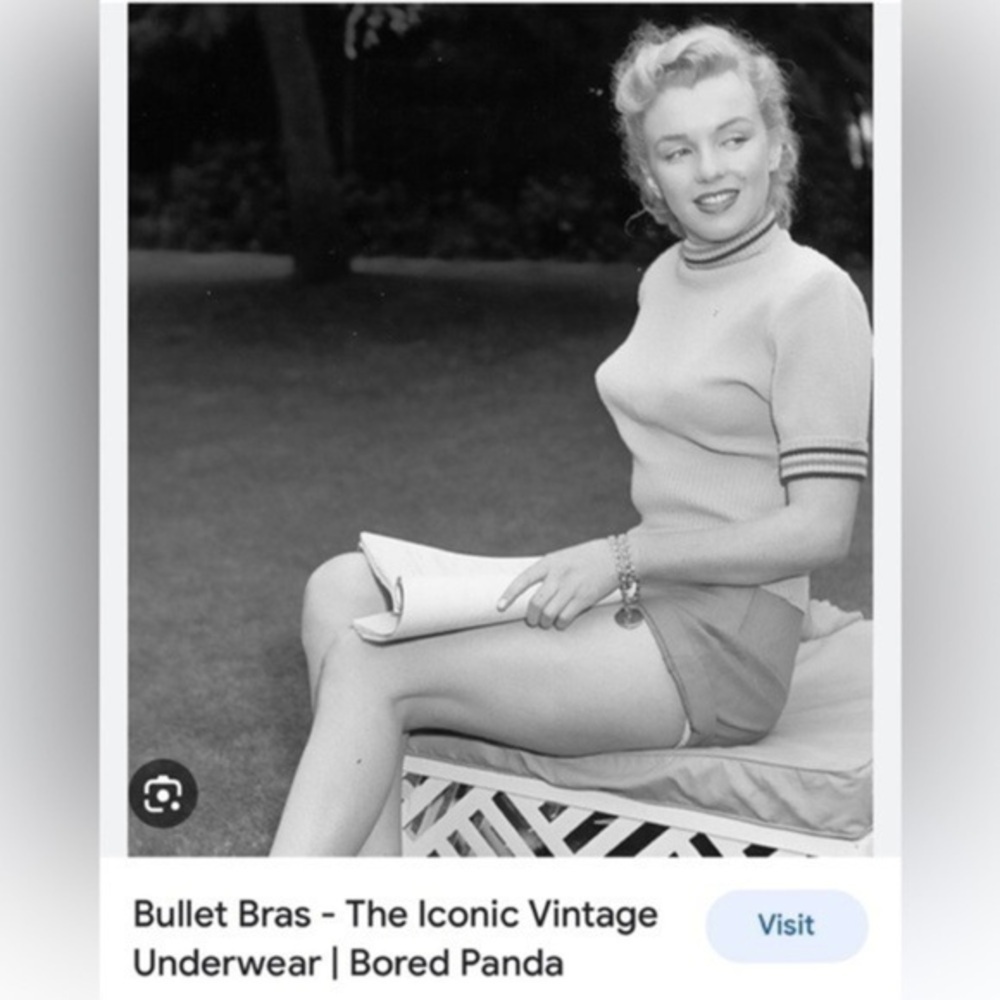 Iconic Bullet Bra GOTHIC & CORTEX Vintage 50’s Pointy “Bullet” Bra - Picture 2 of 16